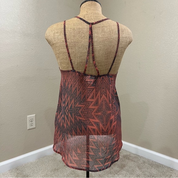 DayTrip Strappy Sheer Tank Tops Lot 2 Women’s Size Medium Blue/Orange Polyeste - Picture 4 of 15